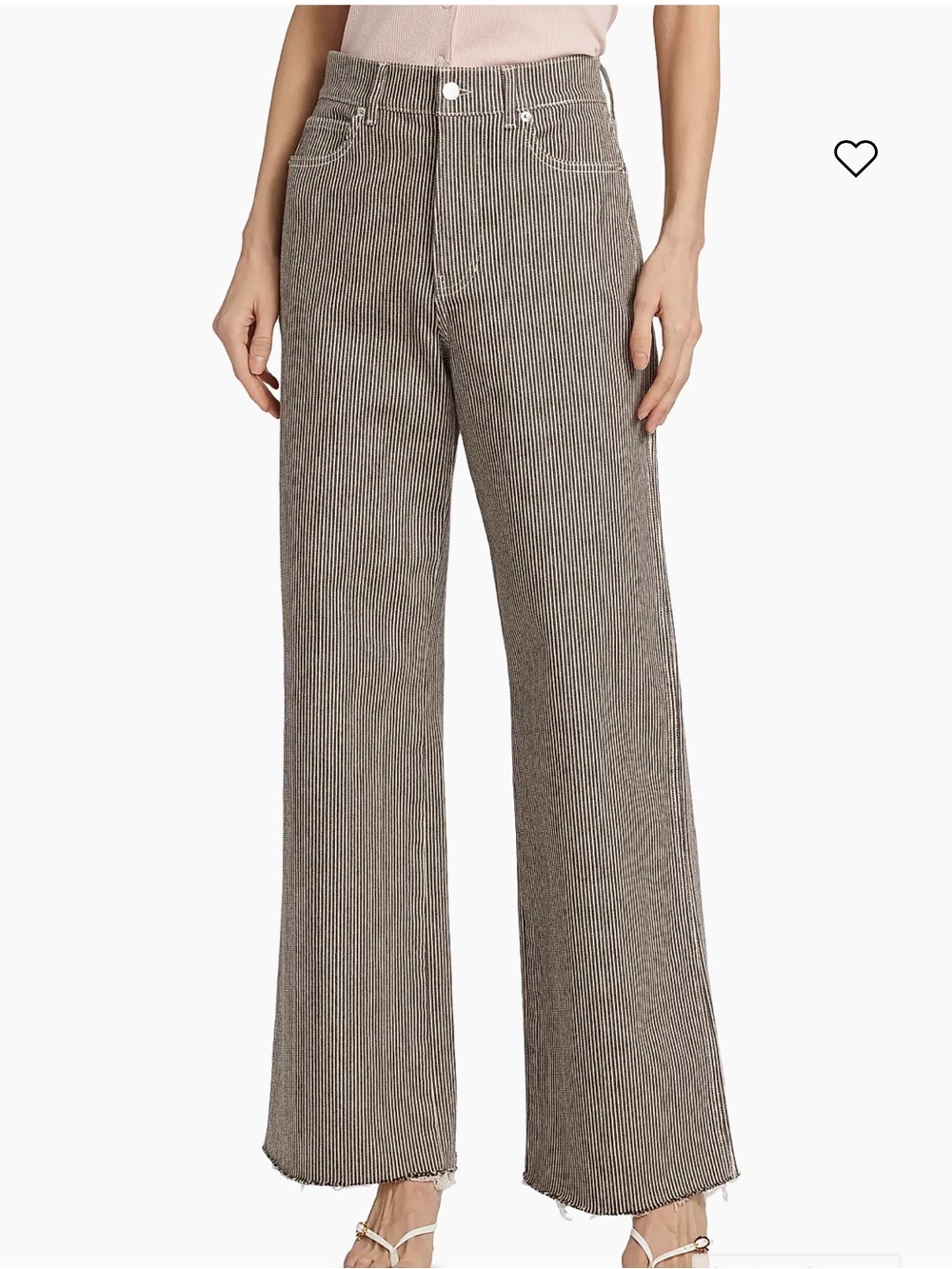 VERONICA BEARD TAYLOR PINSTRIPE HIGH RISE WIDE LEG JEANS SIZE 29